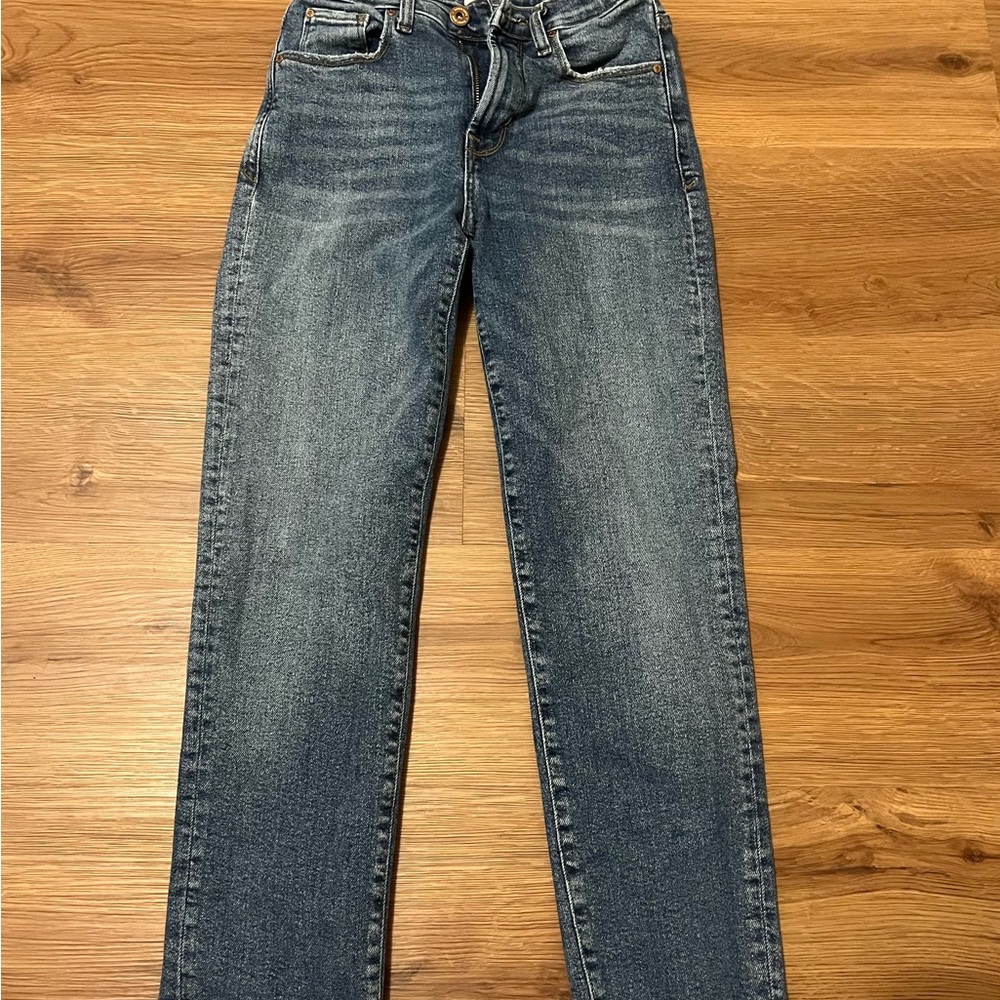 Kensie Dark Blue Straight Leg Jeans - Size 0/25